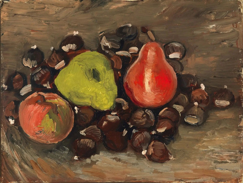 Stilleben med frugter og kastanjer - Vincent van Gogh
