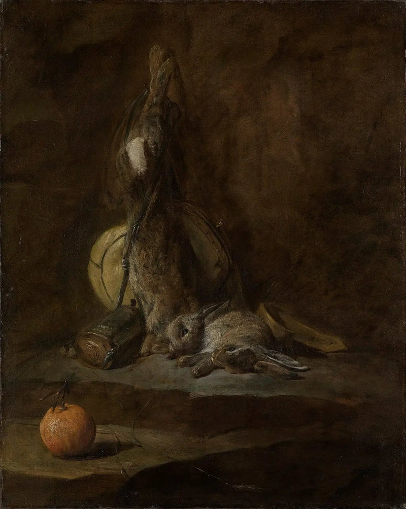 Død natur med døde kaniner - Jean Siméon Chardin