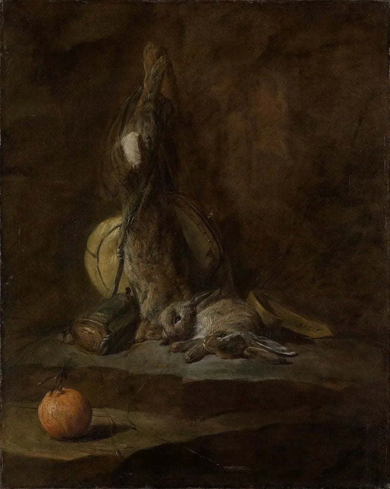 Død natur med døde kaniner - Jean Siméon Chardin