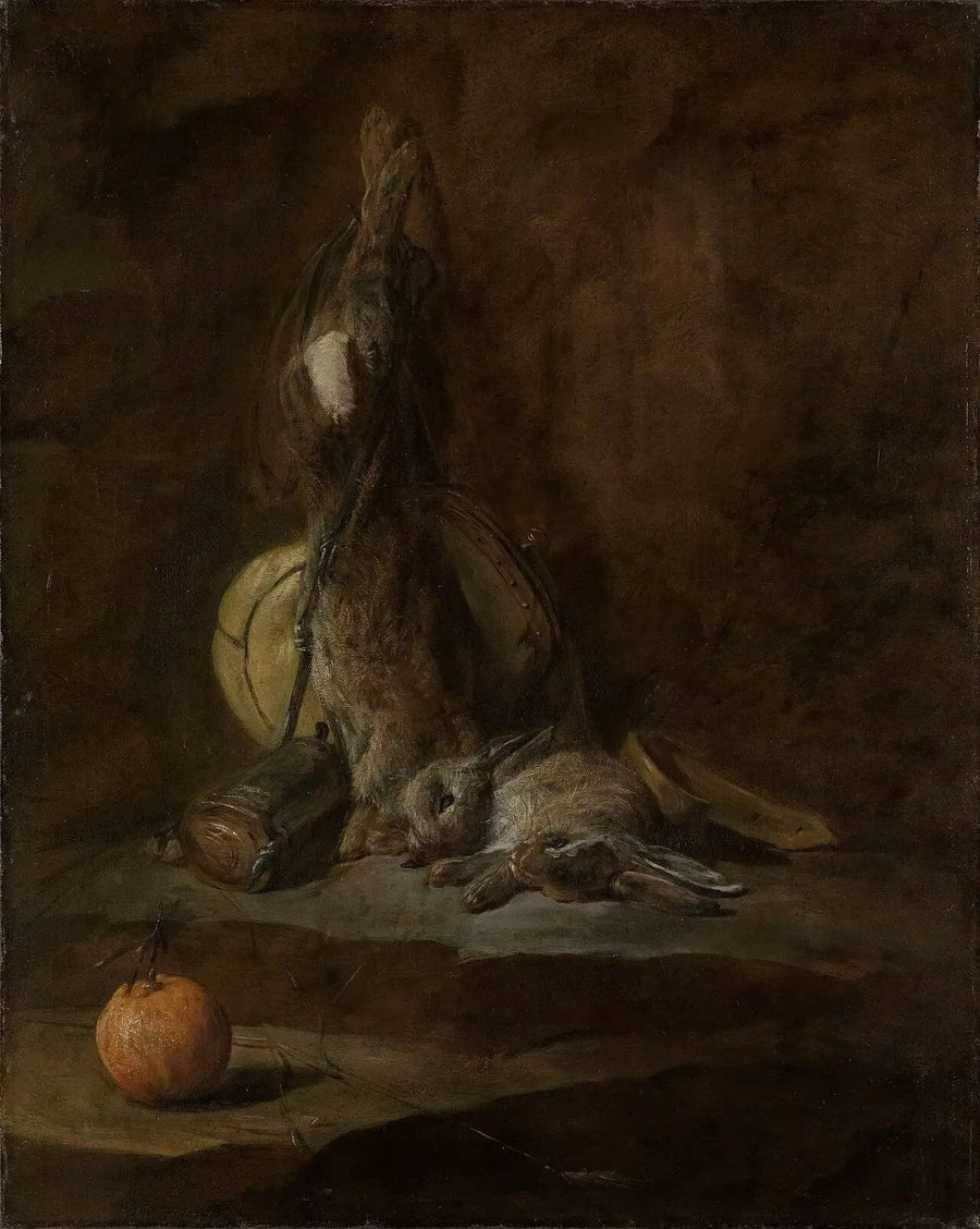 Død natur med døde kaniner - Jean Siméon Chardin
