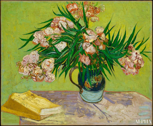 Nature morte avec laurier et livres - Van Gogh - Reproductions de tableaux et peintures haut de gamme