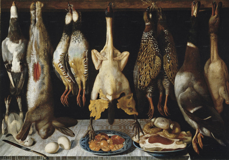 Nature morte avec oiseaux et lièvres - Tomás Yepes