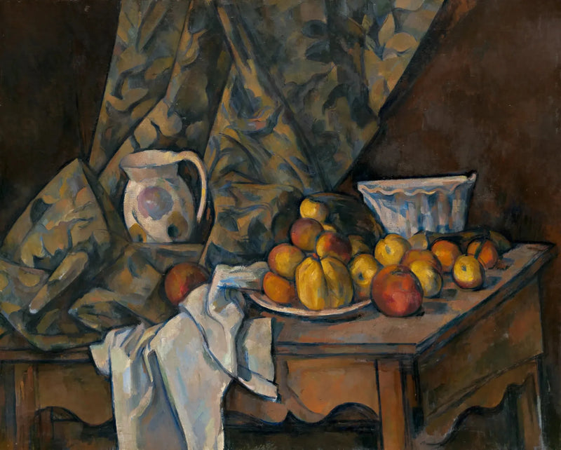 Stilleben med æbler og ferskner - Paul Cézanne