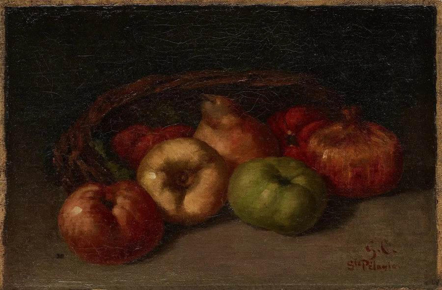 Dødsfald med æbler, pærer og granatæbler - Gustave Courbet