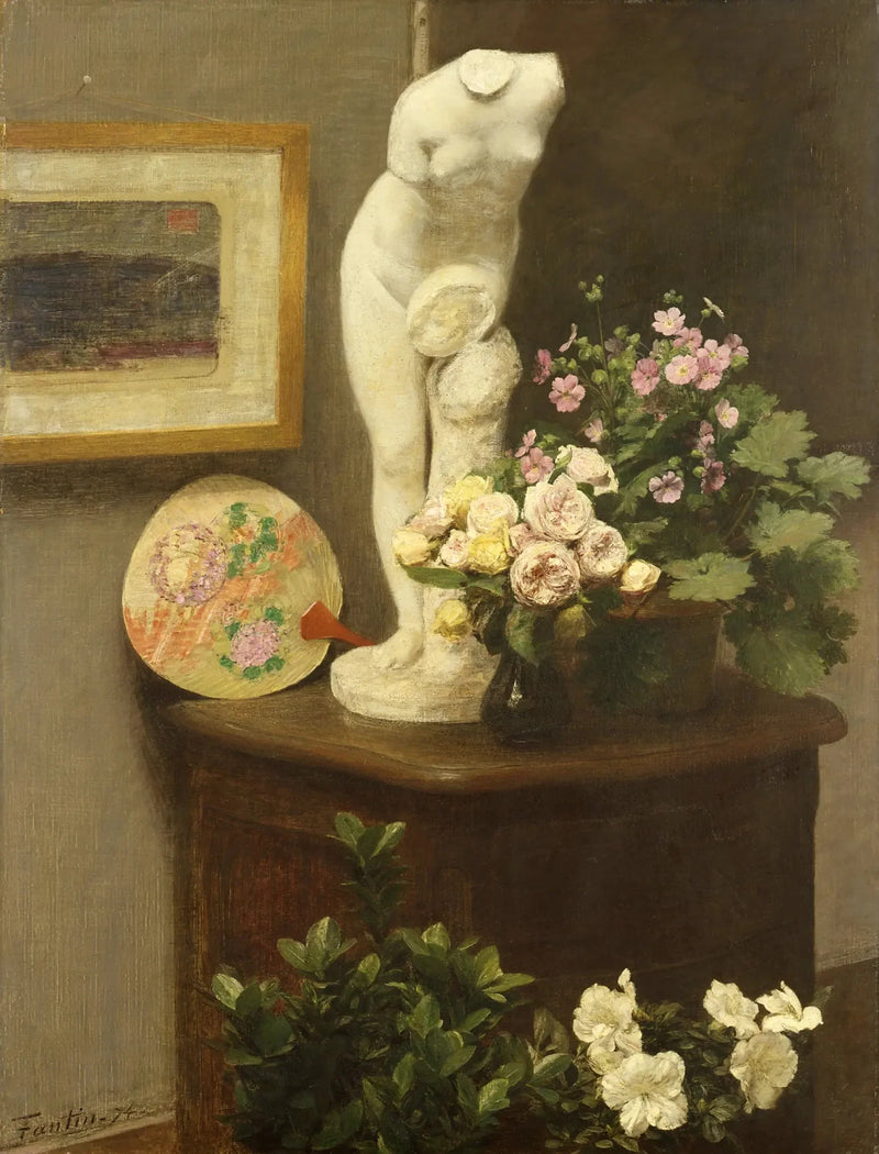 Natures morte med torso og blomster - Henri Fantin-Latour