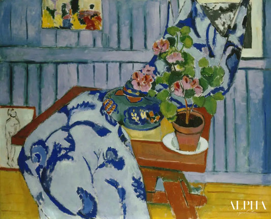 Nature morte avec un géranium - Matisse - Reproductions de tableaux et peintures haut de gamme