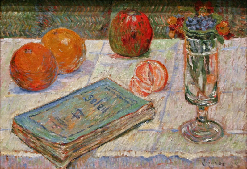 Stilleben med en bog - Paul Signac