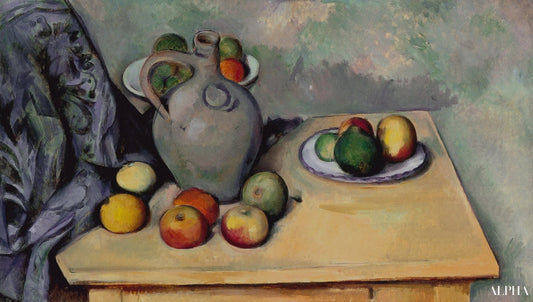 Nature morte avec une draperie bleue - Paul Cézanne - Reproductions de tableaux et peintures haut de gamme