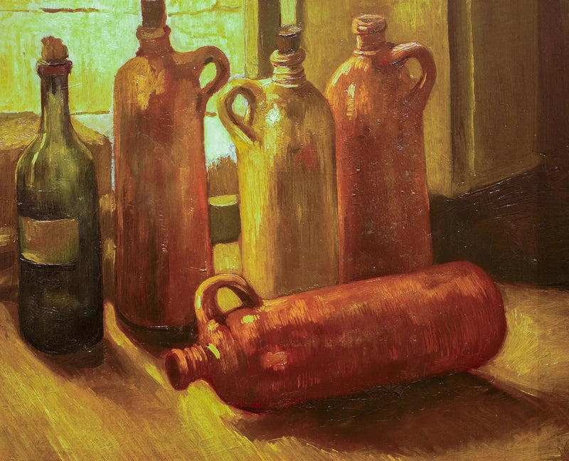 Stilleben med fem flasker - Vincent van Gogh