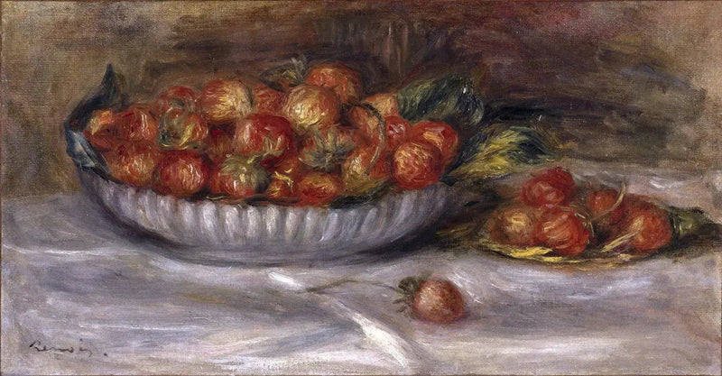 Stilleben med jordbær - Pierre-Auguste Renoir