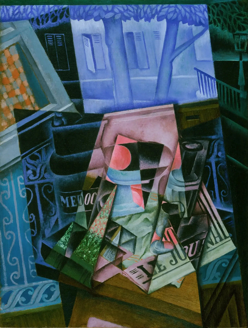 Naturtro foran et åbent vindue, plads Ravignan - Juan Gris