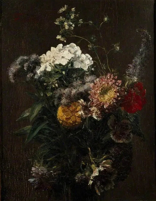 Natures morte: blandede blomster - Henri Fantin-Latour