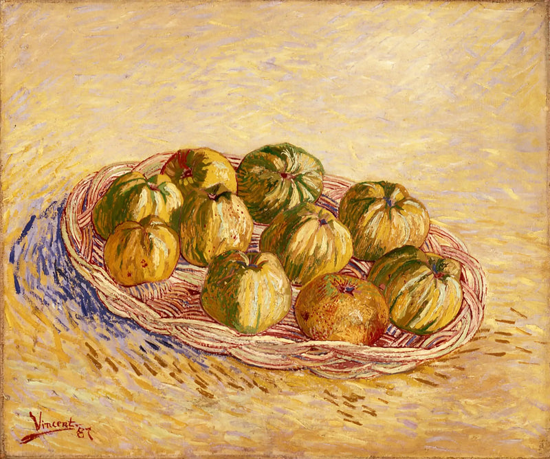 Stilleben, kurv med æbler - Vincent van Gogh