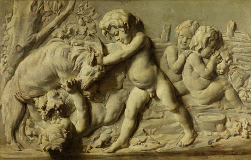 Stillleben, das das Basrelief Herbst von Bouchardon darstellt - Jean Siméon Chardin