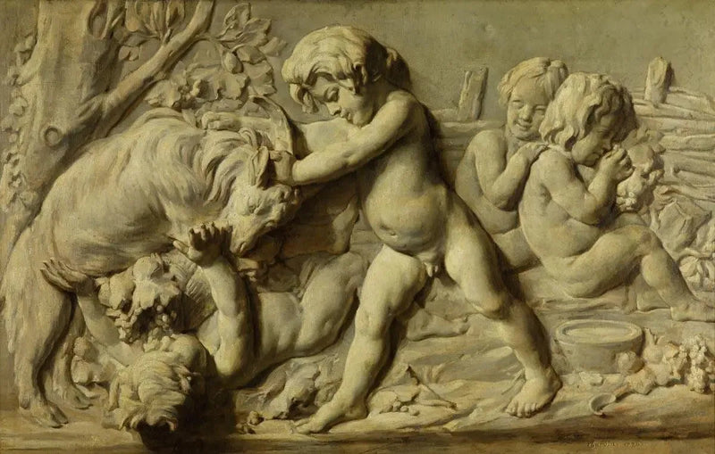 Stillleben, das das Basrelief Herbst von Bouchardon darstellt - Jean Siméon Chardin