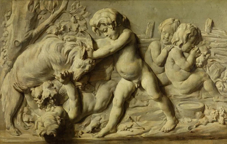 Stillleben, das das Basrelief Herbst von Bouchardon darstellt - Jean Siméon Chardin