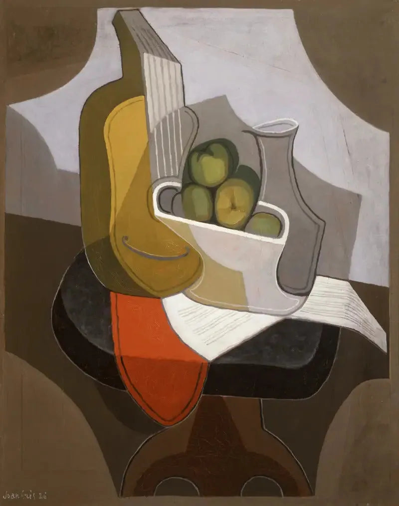 Dødenatur: bord med rød dug - Juan Gris