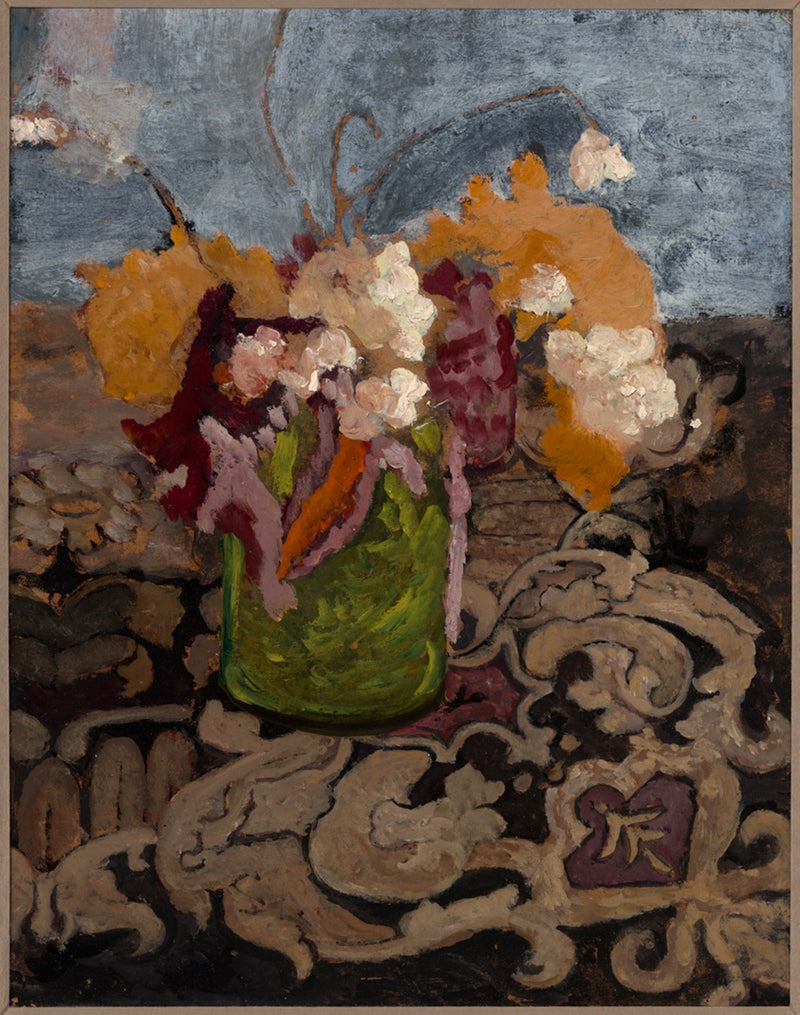 Nature morte au vase de fleurs vert - Paula Modersohn-Becker