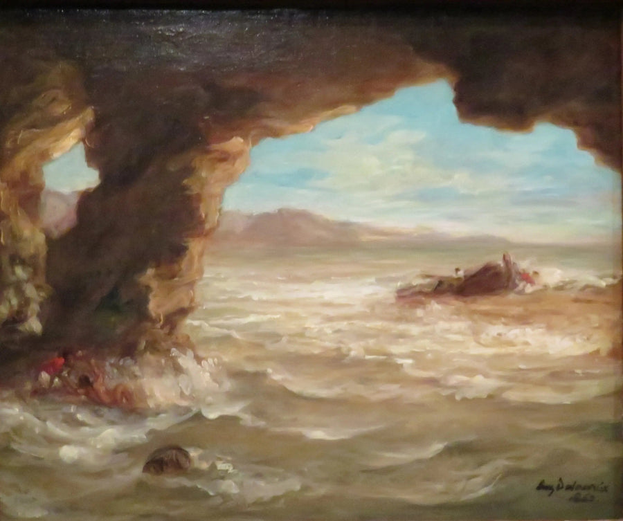 Skibbrud ved kysten - Eugène Delacroix