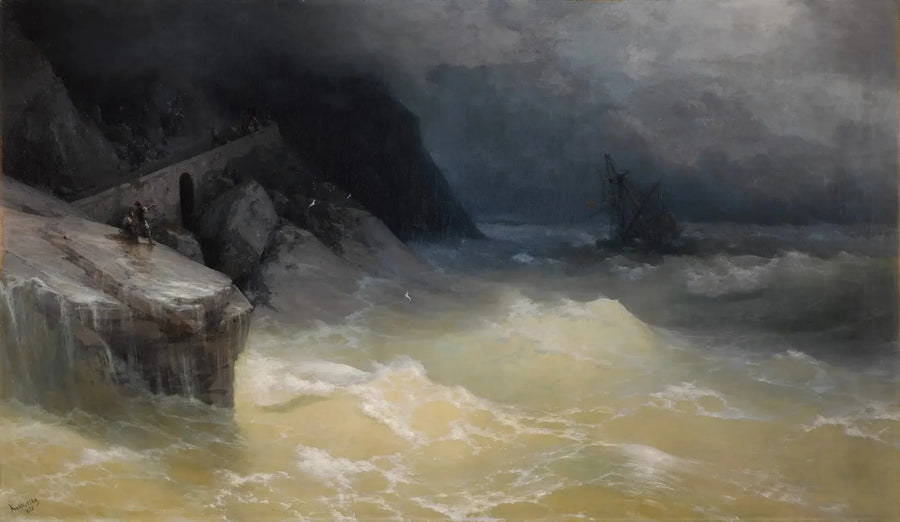 Skibbrud ud for Sortehavskysten - Ivan Aïvazovski