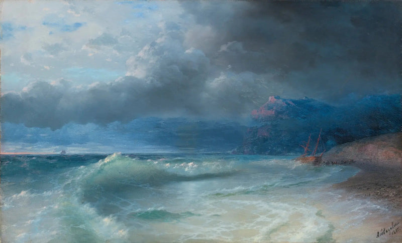 Skibbrud på en stormfuld morgen - Ivan Aïvazovski
