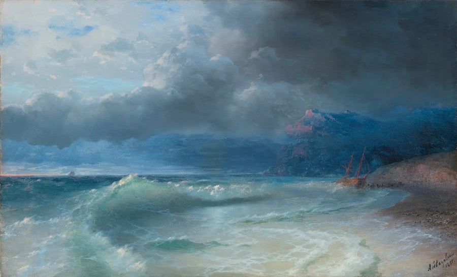 Skibbrud på en stormfuld morgen - Ivan Aïvazovski