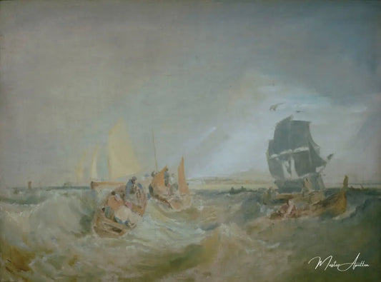 Navigation Estuaire de la Tamise - William Turner - Reproductions de tableaux et peintures haut de gamme