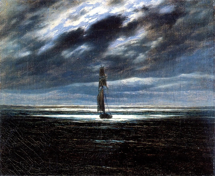 Navigere i måneskinnet - Caspar David Friedrich
