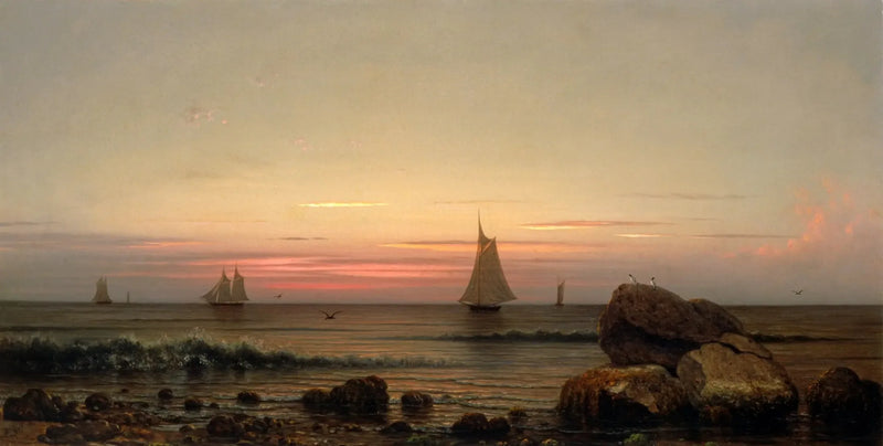 Navigere ud for kysterne - Martin Johnson Heade