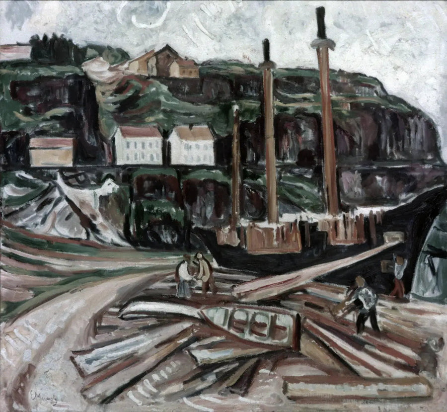 Skib i nedrivning - Edvard Munch