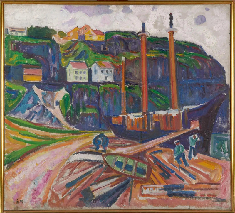 Skib i nedrivning - Edvard Munch