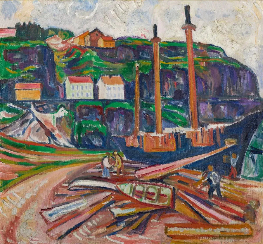 Skib i nedrivning - Edvard Munch
