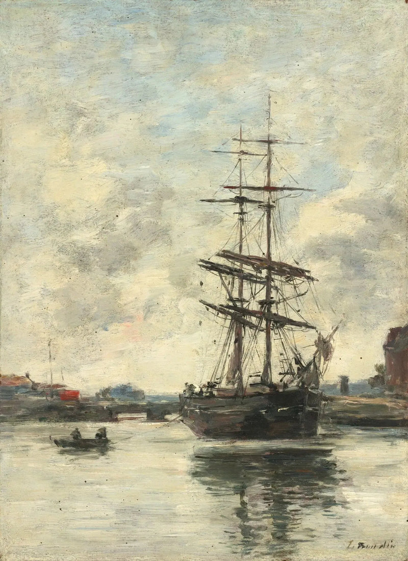 Skib på Touques - Eugène Boudin