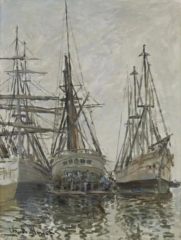 Skibe under reparation - Claude Monet