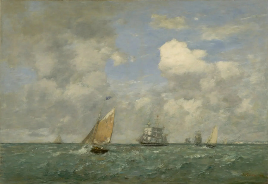 Skibe og sejlere fra Havre - Eugène Boudin