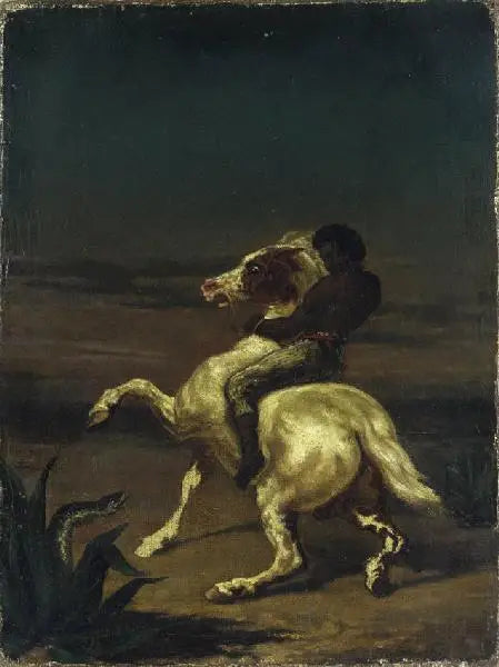 Sort mand til hest - Théodore Géricault