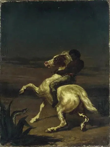 Sort mand til hest - Théodore Géricault