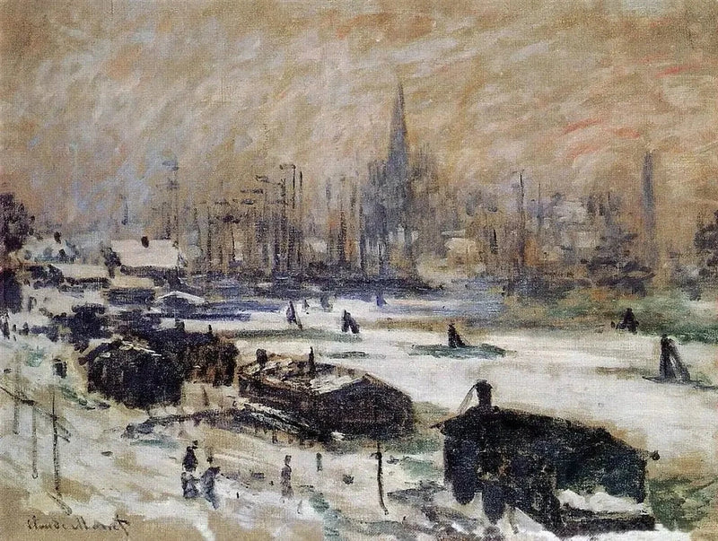 Sne i Amsterdam W301 - Claude Monet