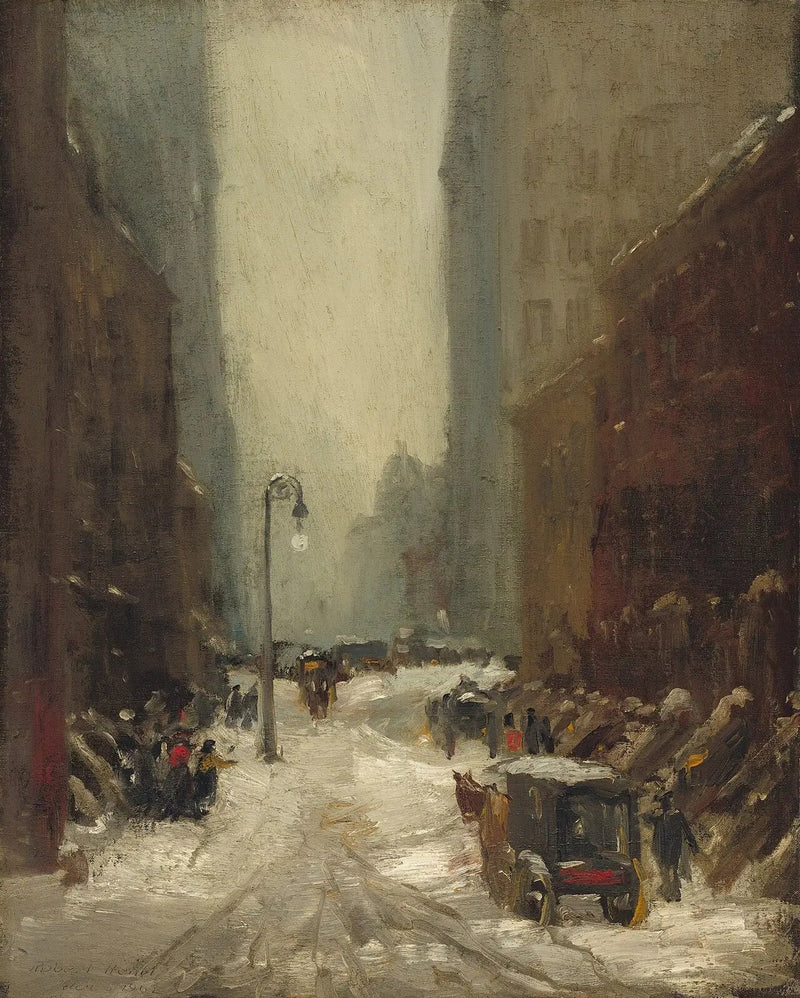 Sne i New York - Robert Henri