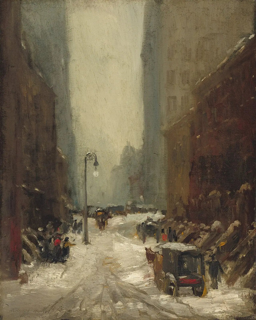 Sne i New York - Robert Henri