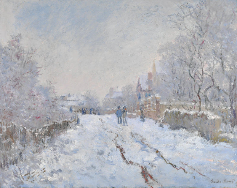 Gade under sneen i Argenteuil W352 - Claude Monet