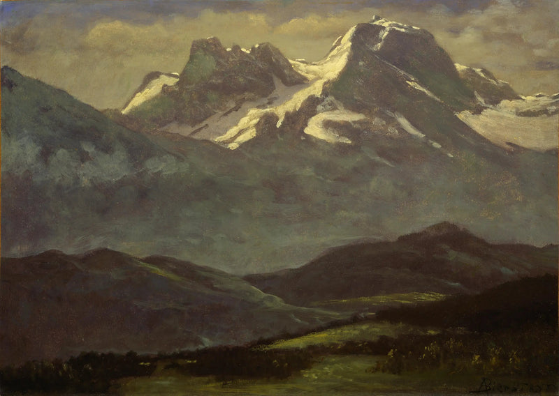 Sommer sne på toppe - Albert Bierstadt