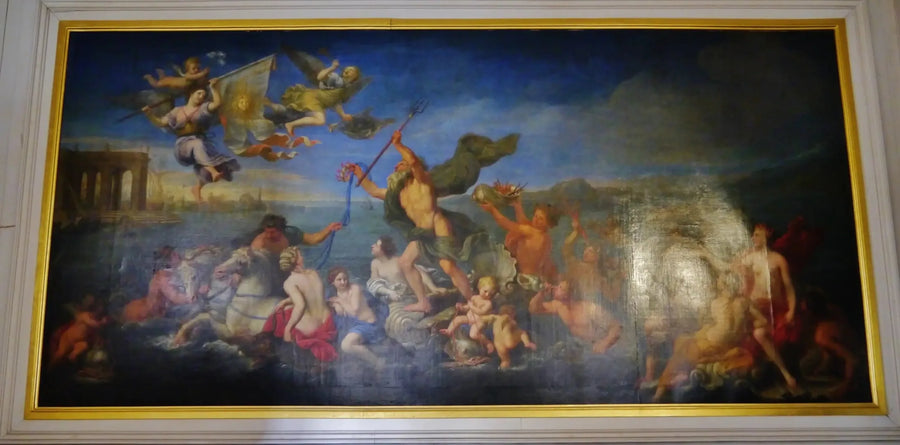 Neptun, der tilbyder sine rigdomme til Frankrig. Allegori til Ludvig XIV - Pierre Mignard