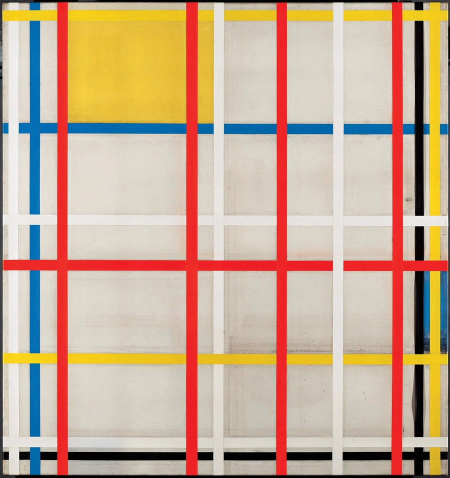New York City, 3 (ufærdig) - Piet Mondrian