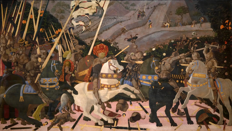Niccolo Mauruzi da Tolentino ved roret af sine tropper - Paolo Uccello