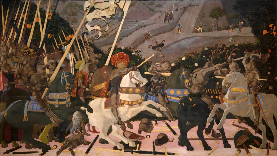 Niccolo Mauruzi da Tolentino ved roret af sine tropper - Paolo Uccello