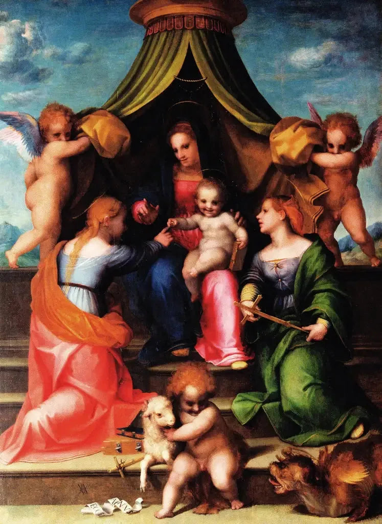 Mystiske bryllupper af Sankt Katharina af Alexandria - Andrea del Sarto