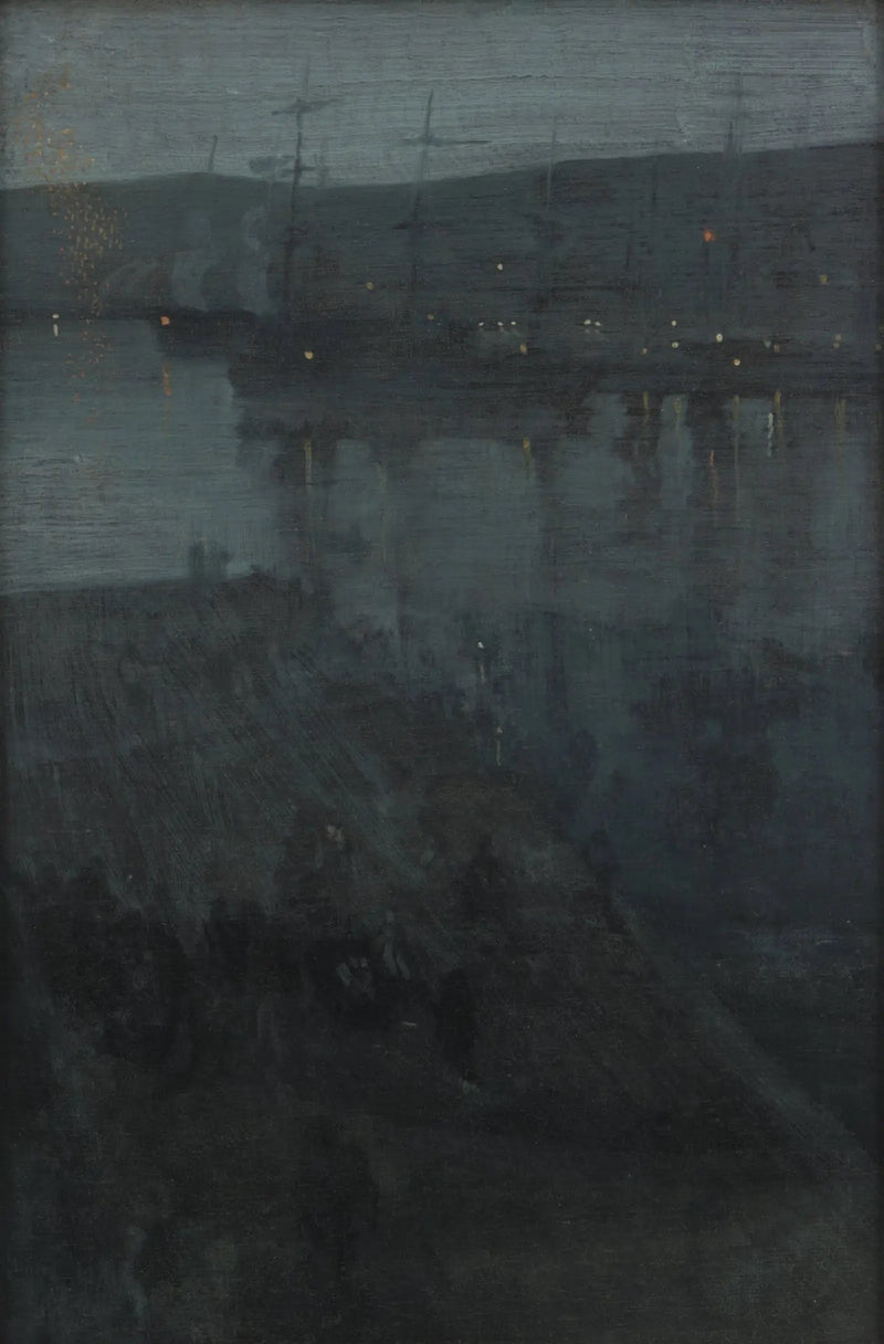 Nattens skær i blå og guld: Valparaiso - James Abbott McNeill Whistler