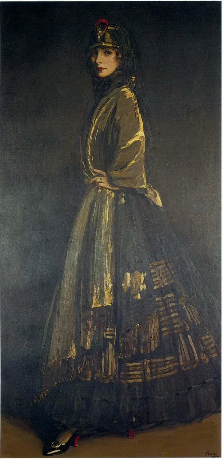 Noisette en noir et or - John Lavery
