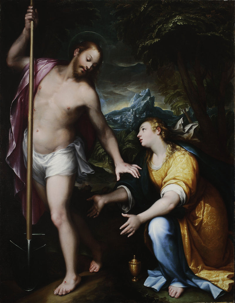 « Noli me tangere » – Den opstandne Kristus, der viser sig for Maria Magdalena (Johannes 20:14-17) - Denis Calvaert